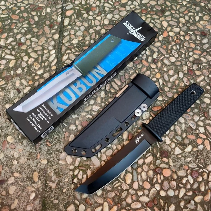 Pisau Survival Kobun Camping Outrdoor Import - HITAM