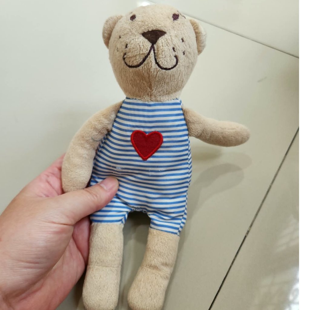 Boneka Beruang Baju Garis IKEA Preloved