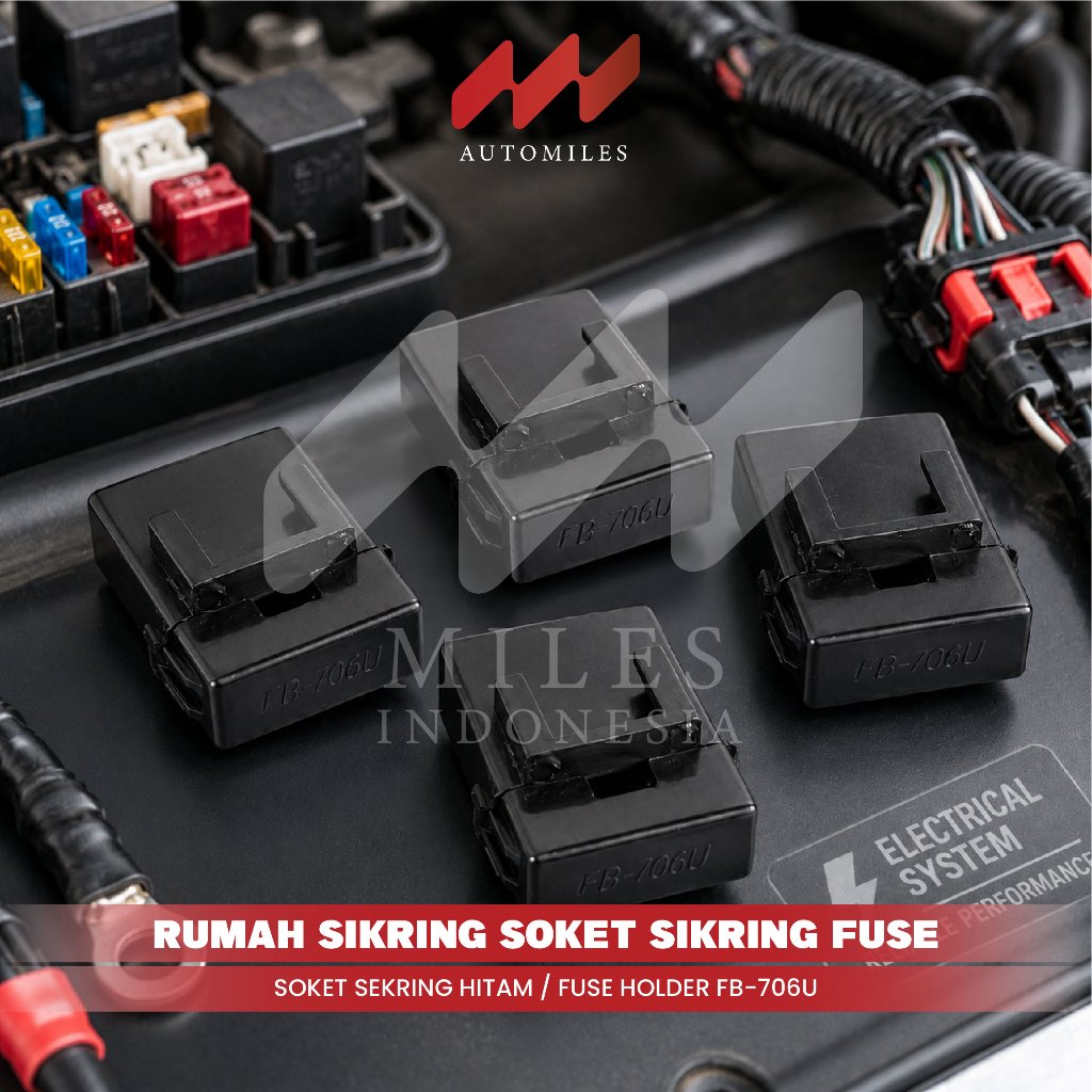 Rumah Sikring FB 045U / Socket Sekring Fuse Box / Soket Sikring FB 706 Hitam (KOSONGAN)