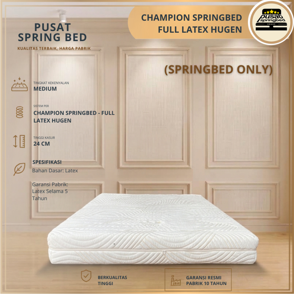 Kasur Full Latex (Kasur Only) - Champion Springbed Full Latex Hugen