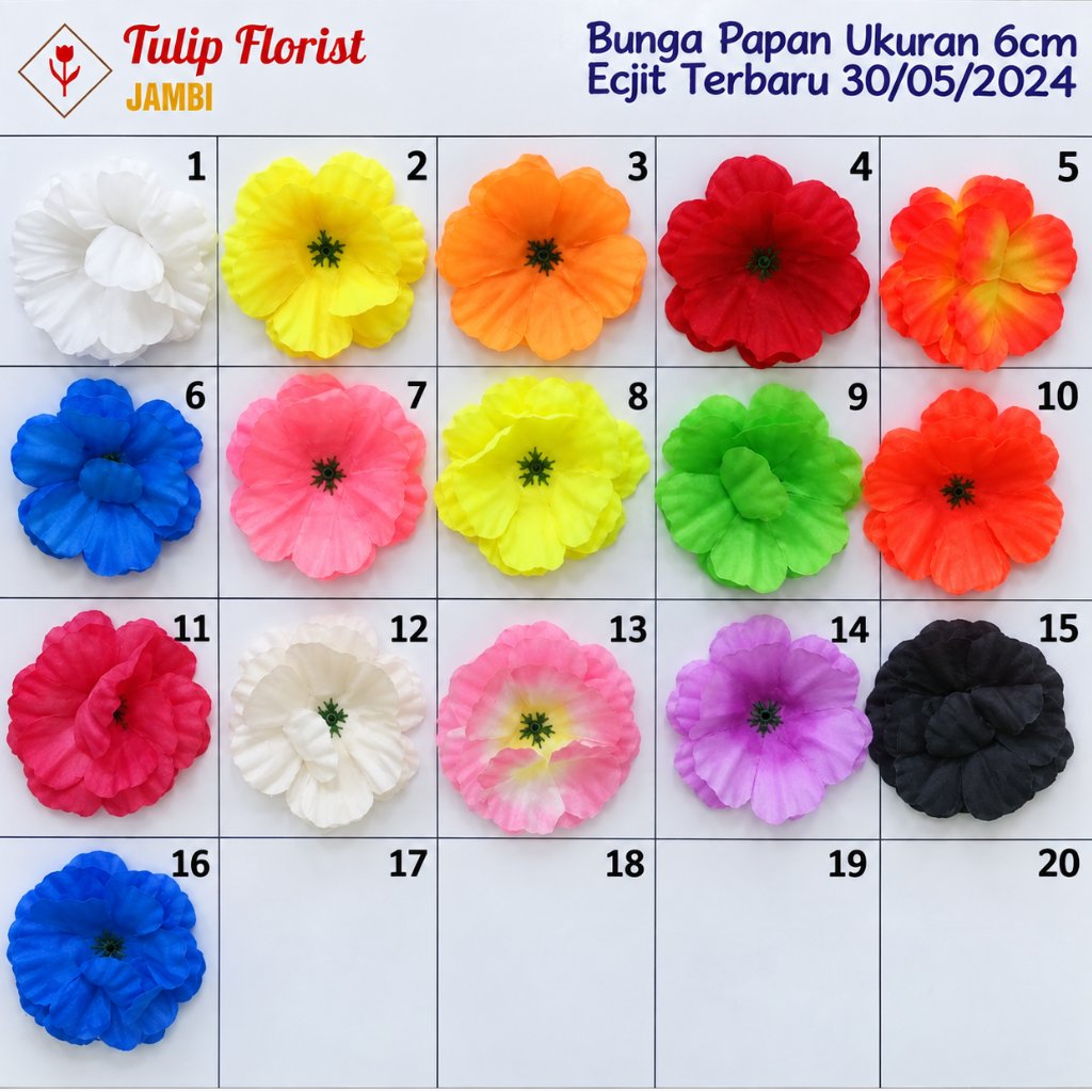 Bunga Suyok Ukuran 6cm 4lapis BESAR isi 100