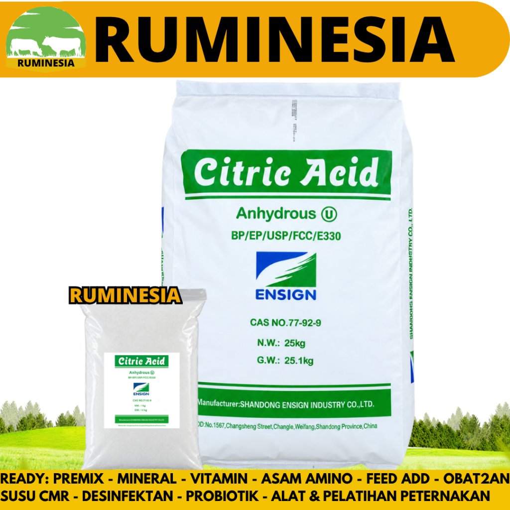 CITRIC ACID ANHYDROUS - Citroen Sitrun Food grade Sitrun Makanan - Asam Sitrat Citrun Acid Anhydrous