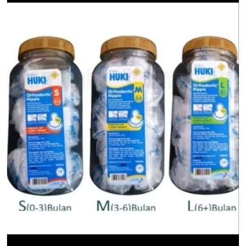 Huki Dot Gepeng Orthodontic Silicone Nipple Isi 1 Pcs / Dot Bayi Gepeng HUKI / HUKI DOT BAYI
