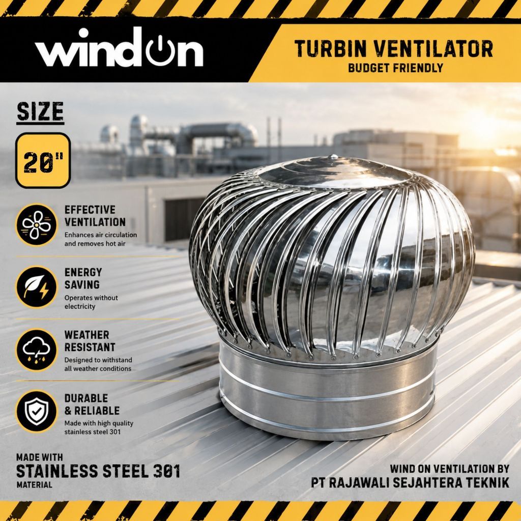 Turbin Ventilator 20 Inch / Turbine Ventilator Ventilasi Atap 20"