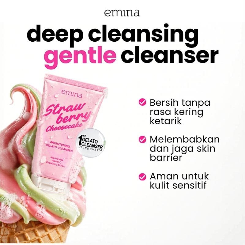 Emina Strawberry Cheesecake Brightening Gelato Cleanser 100 ml - 0672