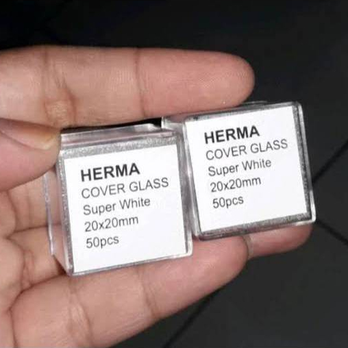Cover Glass / Cover Glass Mikroskop / Kaca Penutup Preparat 20x20 HERMA
