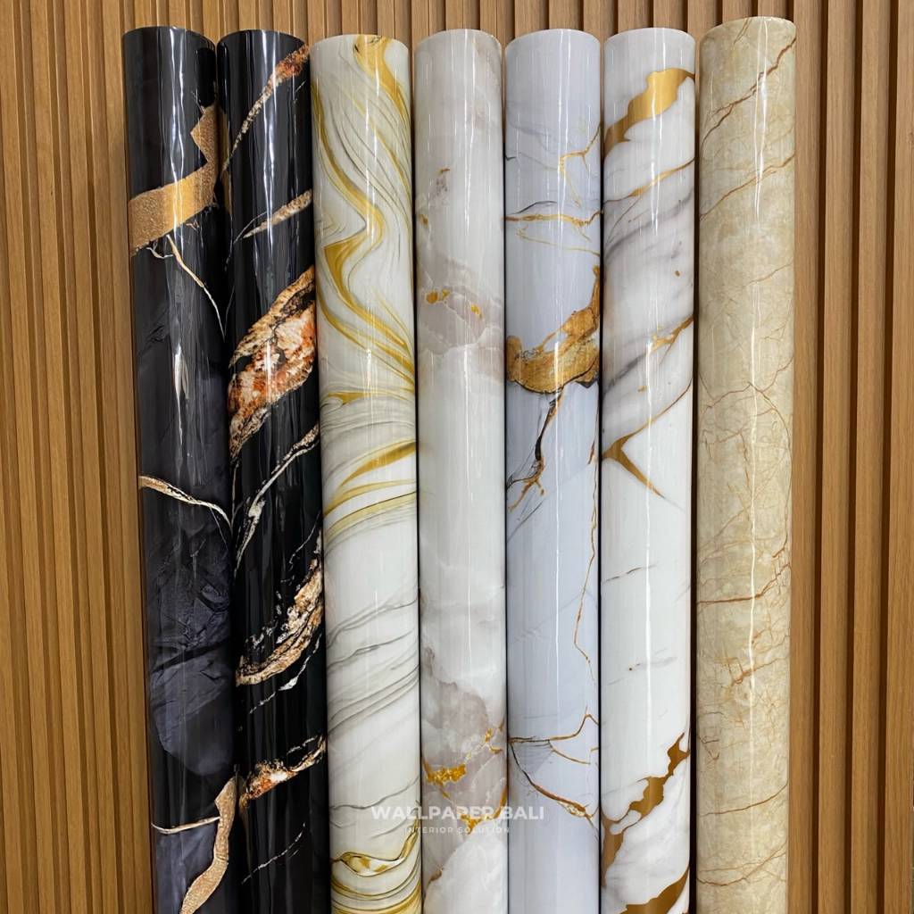 Wallpaper Foam Marble Glossy Tebal 2,5mm Wallpaper Foam Dinding