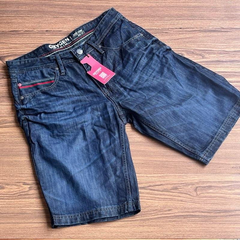 Celana pendek denim Oxygen pria (803-0401) Original