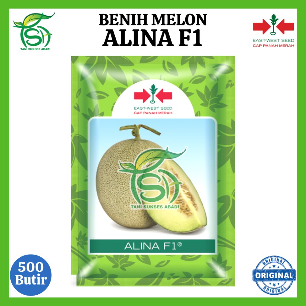 Benih Melon ALINA F1 - 500 Butir - Bibit Cap Panah Merah - 100% ORIGINAL