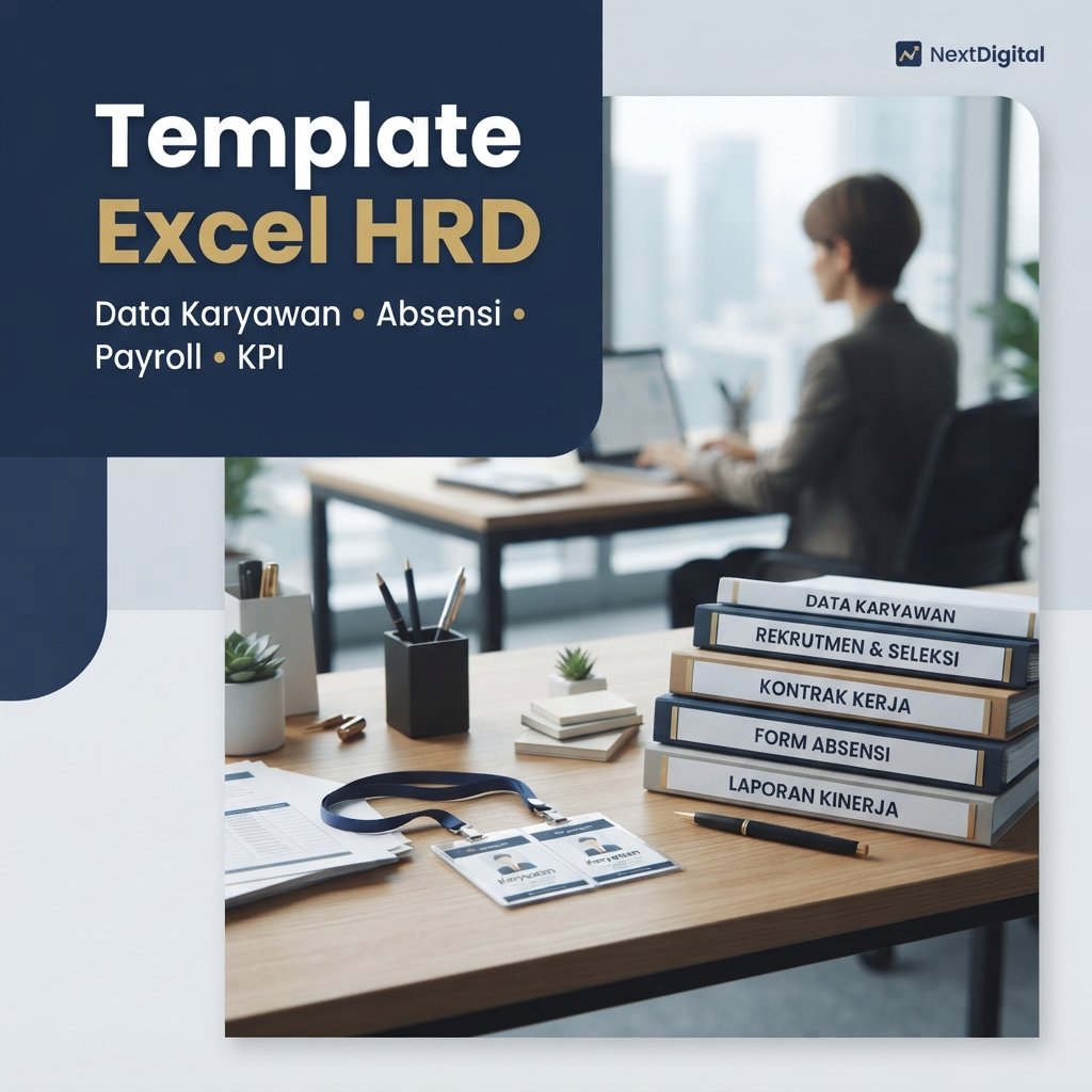 Template Excel HRD | Data Karyawan, Absensi, Payroll, KPI & Rekrutmen