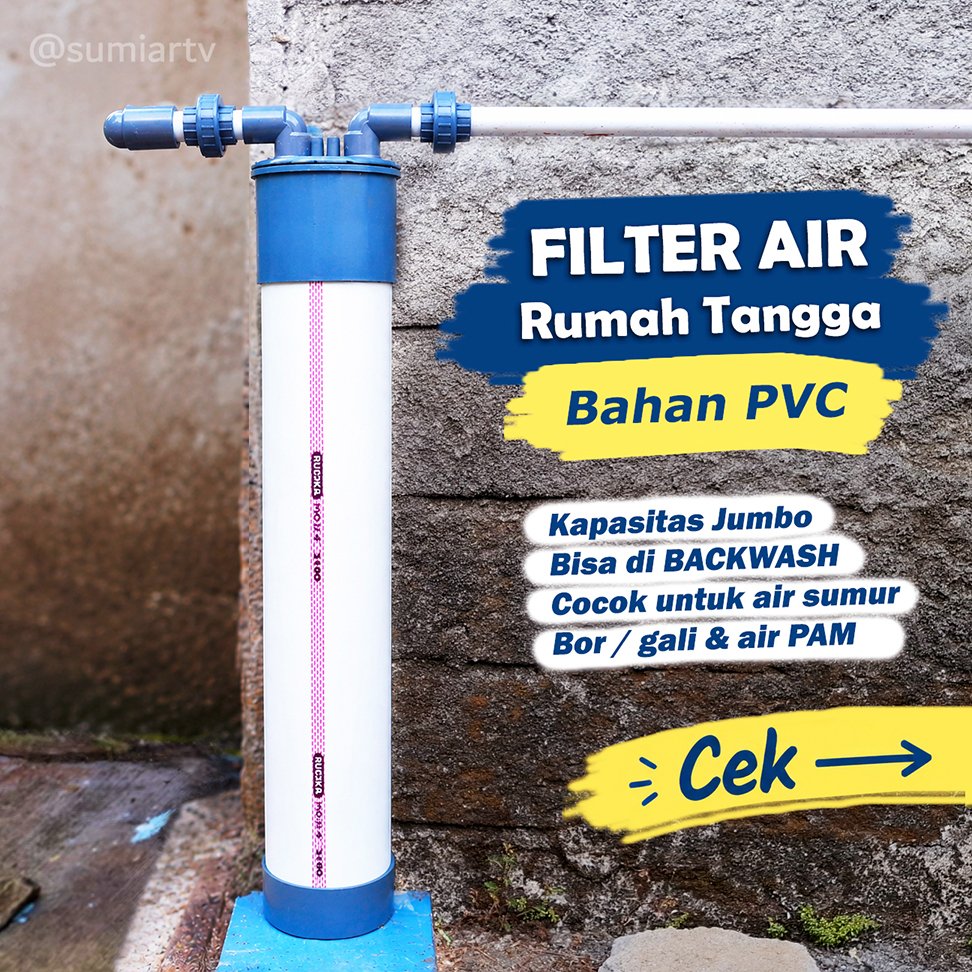 Filter Air Sumur Bor, gali, Serbaguna kapasitas Besar, Bahan PVC 4 inchi