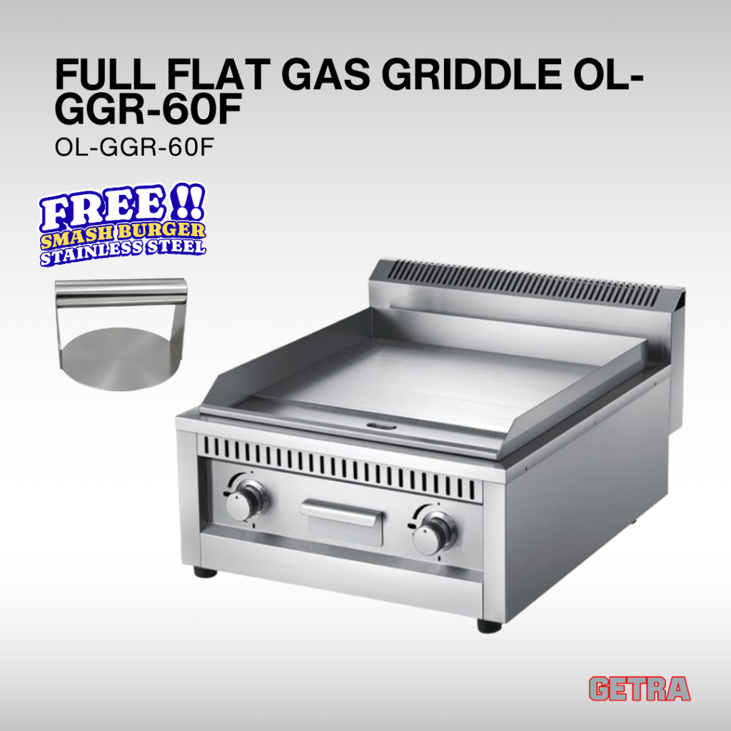 GETRA Gas Griddle Full Flat OL-GGR-60F / Kompor Tepanyaki Getra OL GGR 60F / Kompor Griddle Flat GET