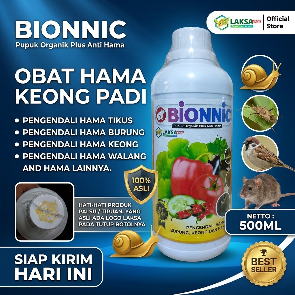 Obat Keong Sawah BIONNIC 500ML Pembasmi Hama Keong Padi Paling Ampuh Cepat Mati Anti Gagal Tanam Rac