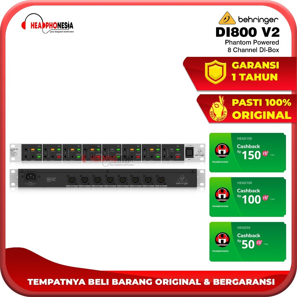 Behringer Di800 V2 8 Channel Active Instrument Direct Box