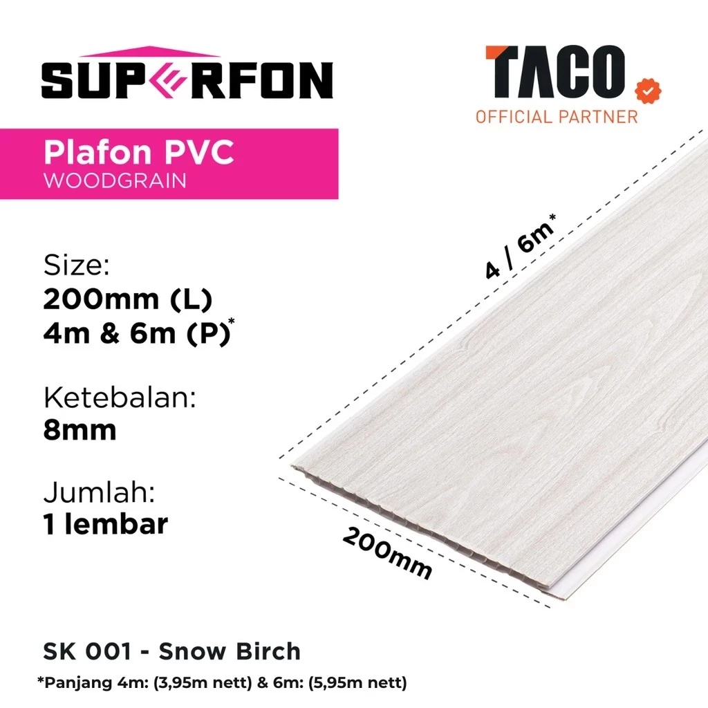 SUPERFON Plafon PVC by TACO Wood Series