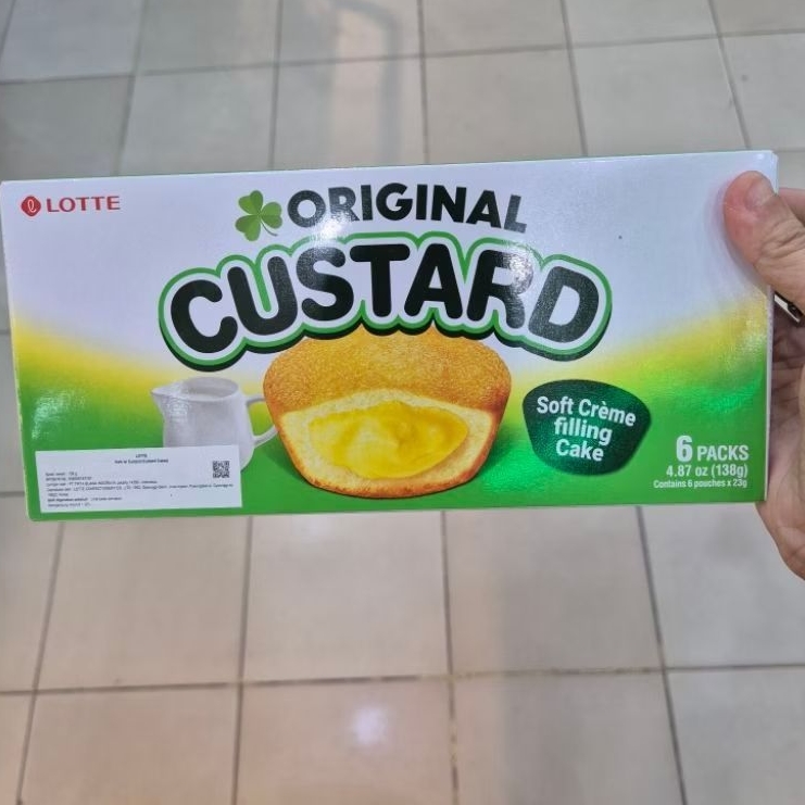 Lotte Custard Soft Filling Cake Original Import 138gr / 276gr