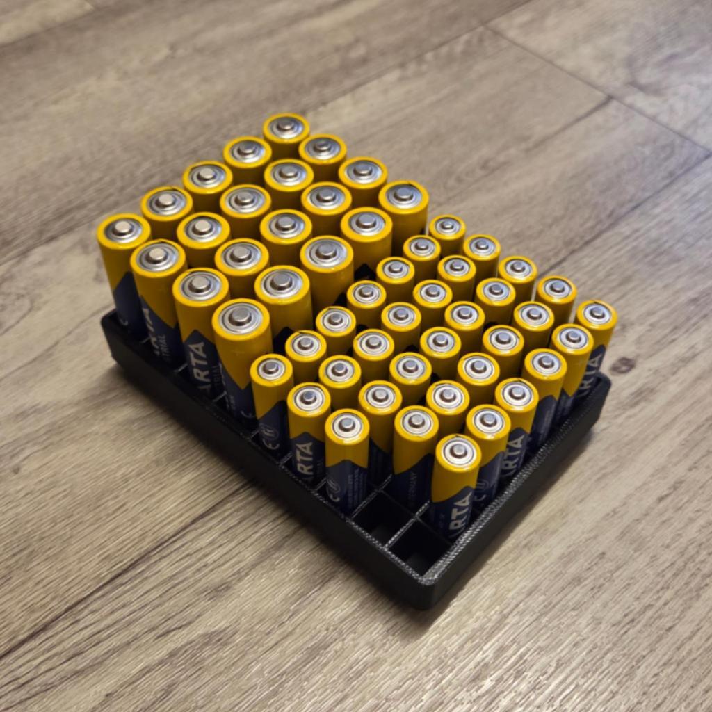 Gridfinity 3x2 Battery Storage AA & AAA I Penyimpanan Baterai Gridfinity 3x2 AA & AAA