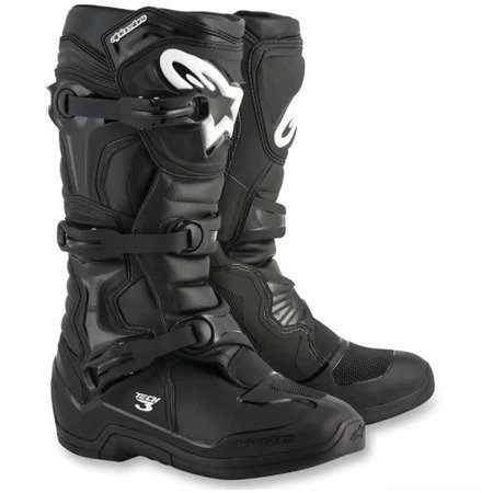 ALPINESTARS TECH 3 BLACK WHITE ORIGINAL BOOT ALPINESTARS MOTOCROSS TRAIL ENDURO