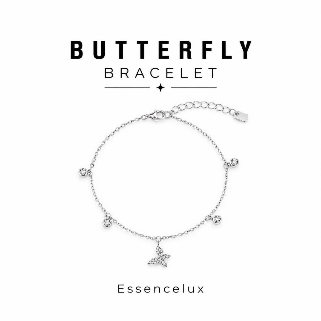 Eluxe Jewelry Gelang Tangan Wanita Titanium Elegan Jewelry Serut