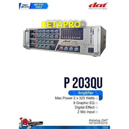 Power Ampli Dat P203 EQ Original Amplifier P203qu Equalizer P 203qu