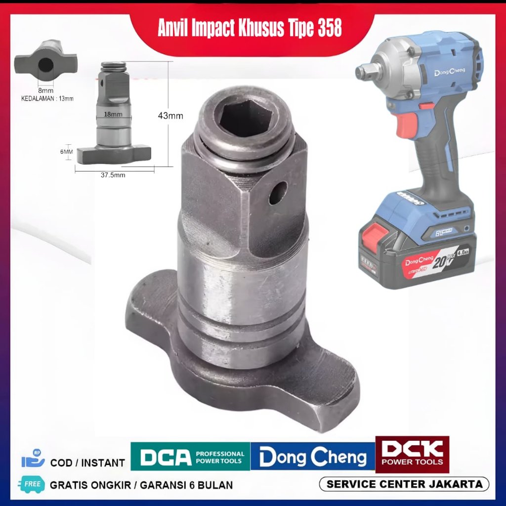 Anvil Impact Wrench Dck kdpb358z DongCheng dcpb358z Anvil Impact wrench