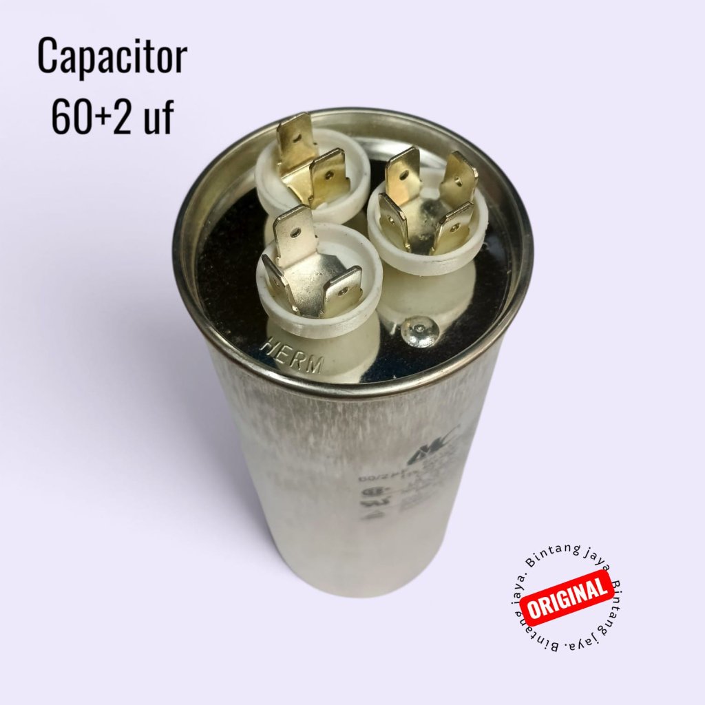 Capacitor AC 60+2uf Mikro MC / Capacitor AC kaki 3