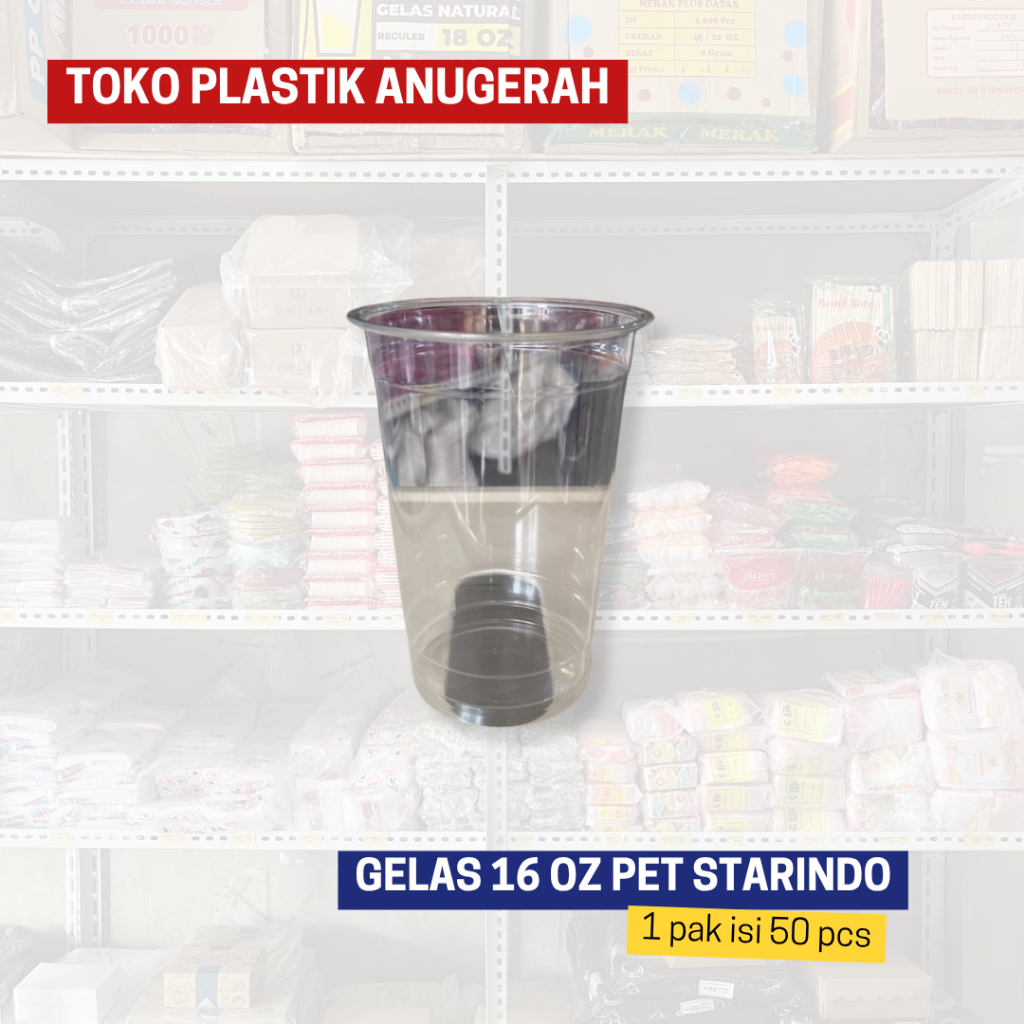 GELAS 16 OZ PET STARINDO