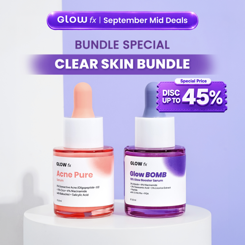 GLOW fx BEAUTY [Clear Skin Bundle] Acne Pure 20mL + Glow Bomb 20ml