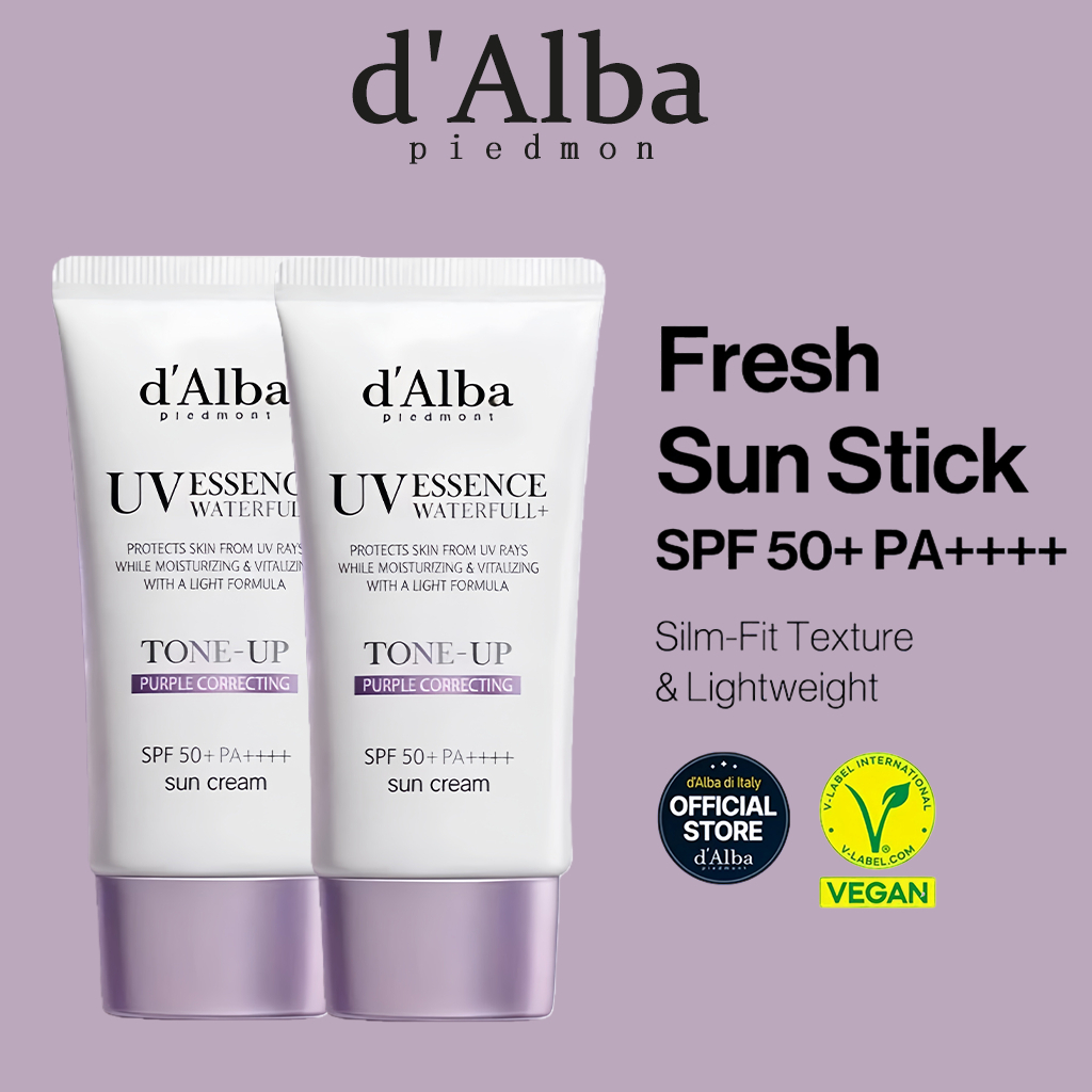 d’Alba Waterfull Tone Up Sun Cream (Purple) 50ml(2pcs)