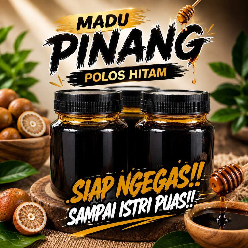 MADU, PINANG HITAM /MADU ALAMI, dengan kemasan terbaru, netto 200ml lebih banyak,dapat menjaga vital