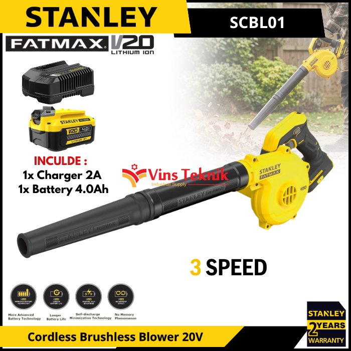 STANLEY SCBL01 Mesin Blower Angin Baterai Cordless Brushless Blower 20V