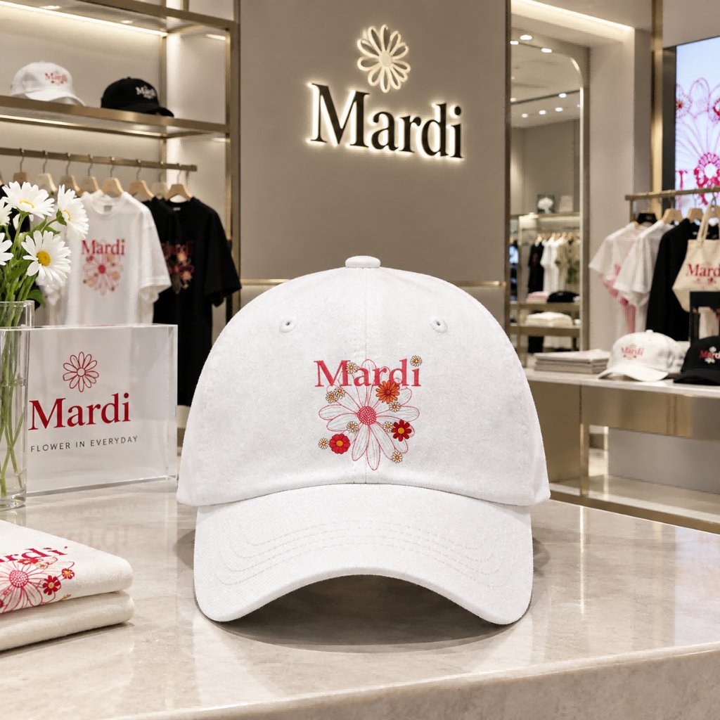 New Topi Mardi Mercredi Flower Topi Fruschia Blossom Mirror Baseball Cap Korea Wanita Pria Unisex Vi