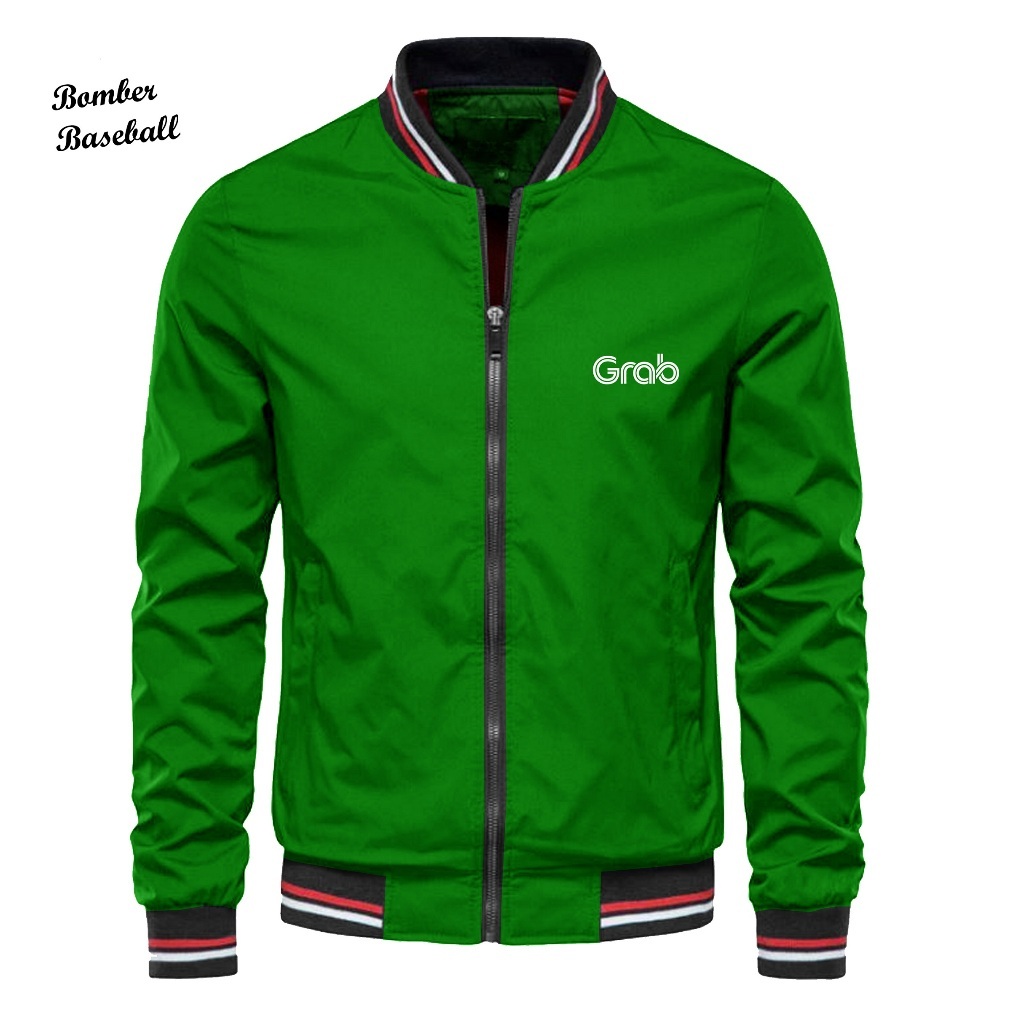 Jakey basebal Ojol Grab - jaket Motor Tebal keren - Jaket Bomber Grab terbaru waterproof reomended