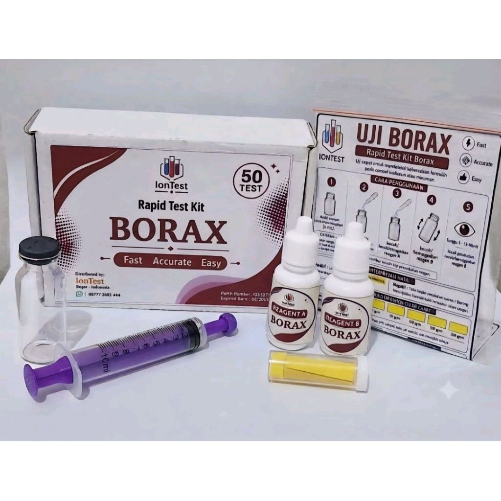 Test Kit Borax / Rapid Test kit uji Borax / Boraks