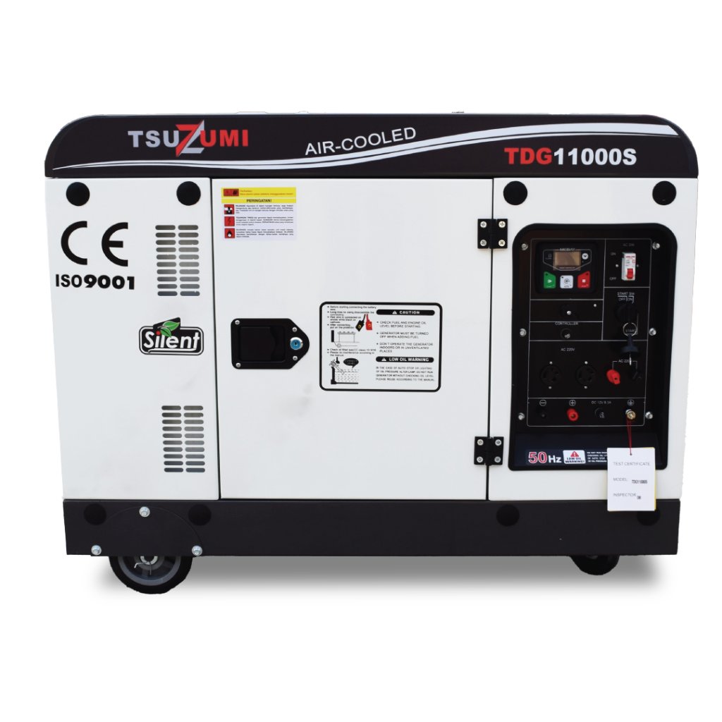 Genset 10 KVA Silent Diesel Tsuzumi TDG 11000S / Genset Solar 8000watt 1 Phase