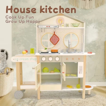 Kitchen Set Mainan/Mainan Masak Masakan Untuk Anak Bahan kayu