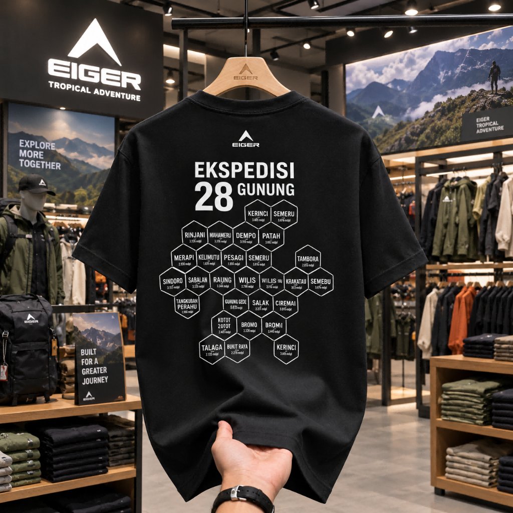 Kaos Eiger Original 100% Pria Outdoor Lifestyle Trendy Adem Lengan Pendek T-shirt EIGER Original – K