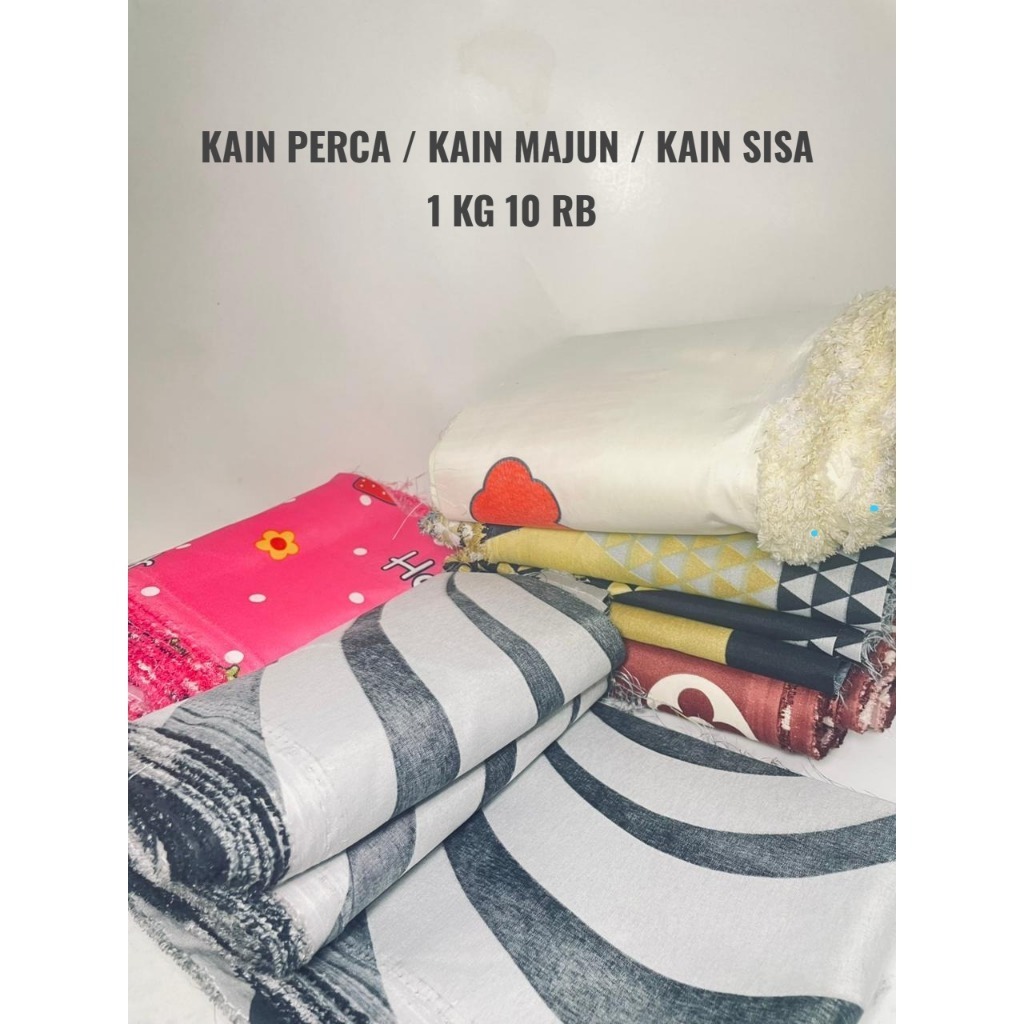 Kain Perca Kain Bekas Sisa Potongan Bahan Dispers Bisa untuk Majun Kain Bekas Kiloan MIX RANDOM