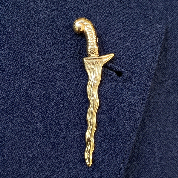 READY Pin Keris Empu Gandring Lapis Emas | Bros keris Sepuh Emas
