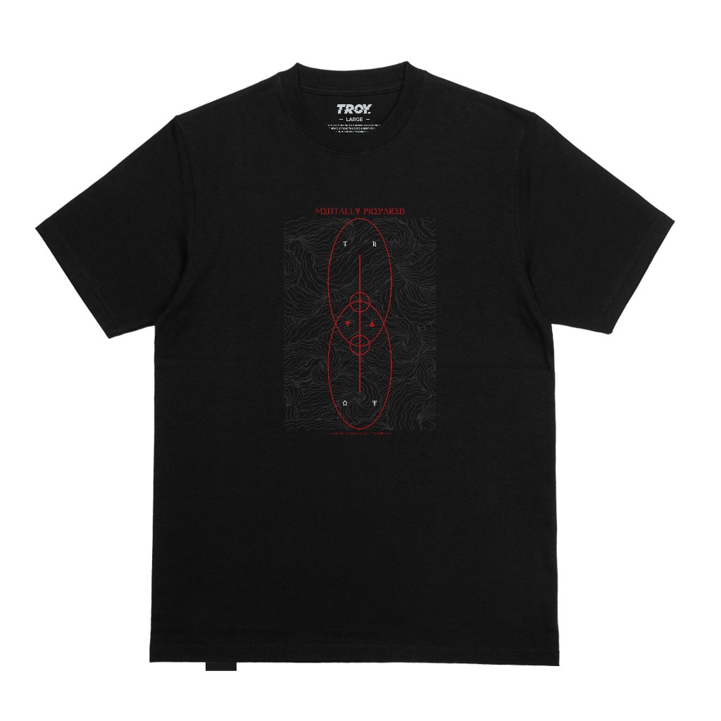 Troy Company T-Shirt Black Mentally Prepared - Kaos Pria Lengan Pendek Hitam MTD 3725