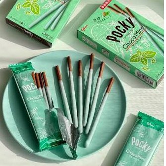 Glico Pocky Chocolate Choco Mint – Snack Cokelat Mint Jepang Isi 2 Pack