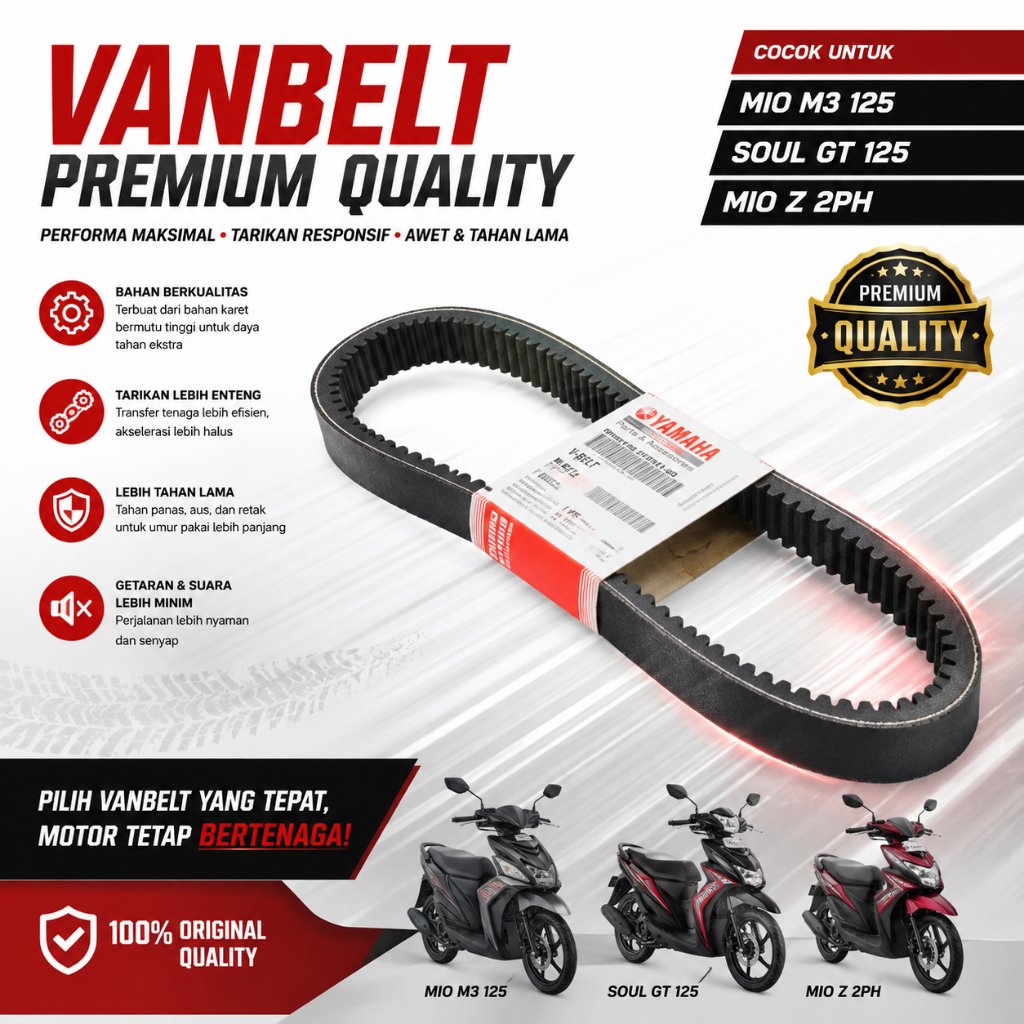 Vanbelt Mio M3 125 V-Belt Soul GT 125 Mio Z 2PH Original Yamaha Premium