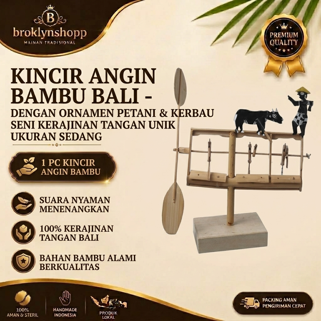 Kincir Angin Bambu Bali - Baling Baling Bambu Bali - Pindekan Angin - Windmill Bamboo PALING DICARI 