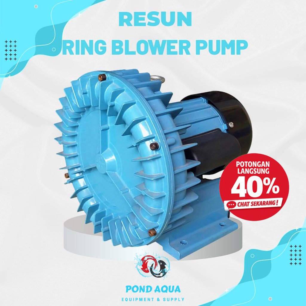 Aerator Kolam Koi Resun GF 250W Air Pump Ring Jet Blower Turbo Pump
