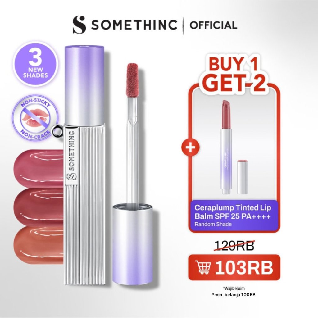 SOMETHINC Forever Stay Comfort Lip Glaze - Transferproof Lip Glaze, Awet Digunakan 24 Jam | Ringan Digunakan Di Bibir, Dengan Warna Menyala, Mampu Menutup Warna Bibir Gelap