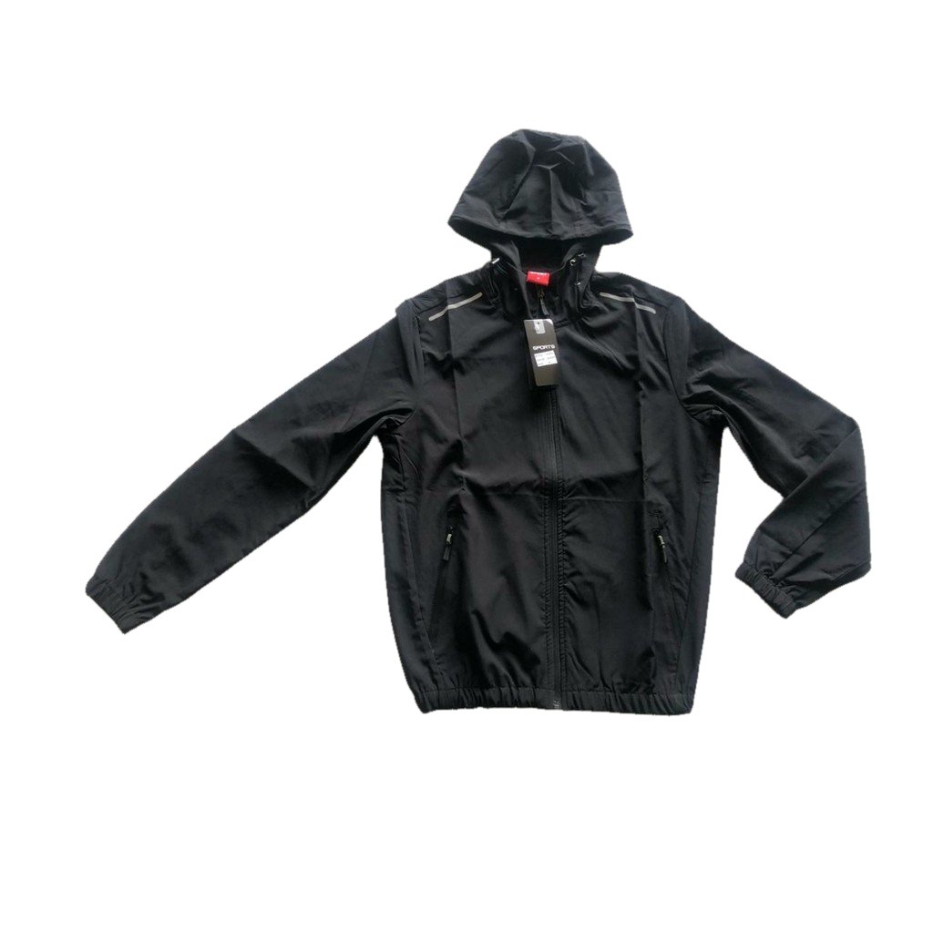JAKET PARASUT OLAH RAGA RUNNING GYM FITNES POLOS-JAKET PARASUT MICRO