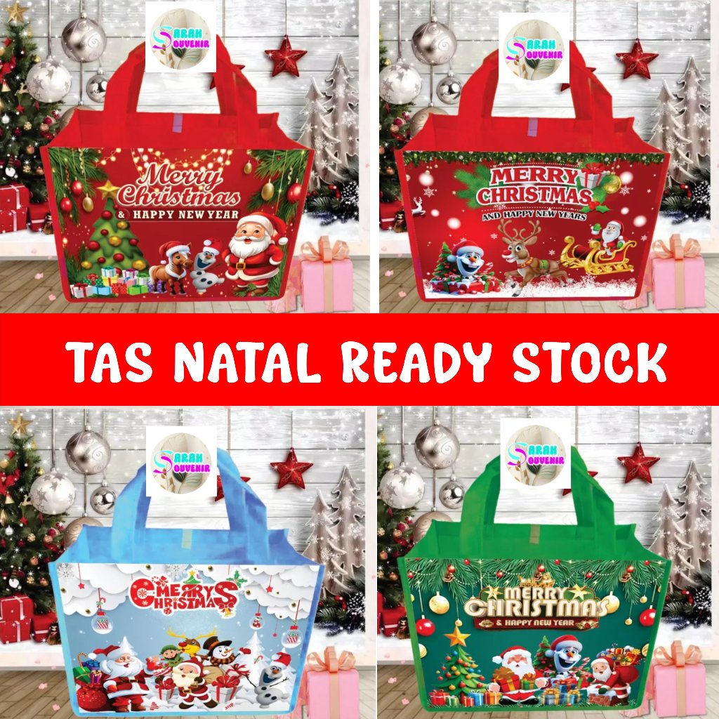 TAS NATAL MUAT KFC/TAS BINGKISAN NATAL/TAS NATAL/TAS SPUNBON NATAL/GOODIE BAG NATAL/TAS READY STOK N