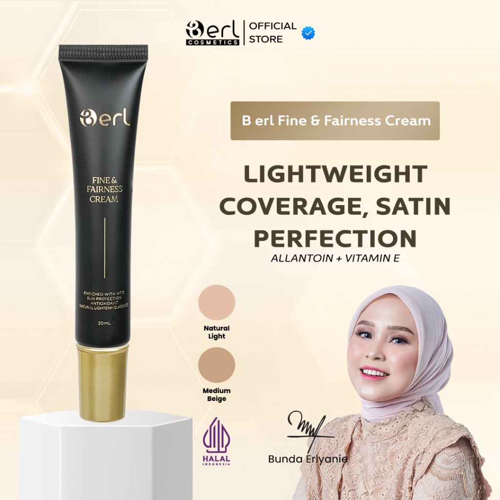 B erl Fine & Fairness Cream Travel Size | Foundation | Alas Bedak | BB Cream | CC Cream | FF Cream