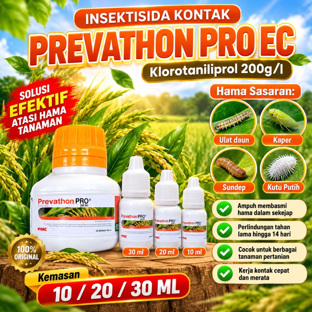 INSEKTISIDA PREVATHON PRO 200 SC REPACK 10ML/20ML/30ML  FMC Klorantraniliprol 200 g/l
