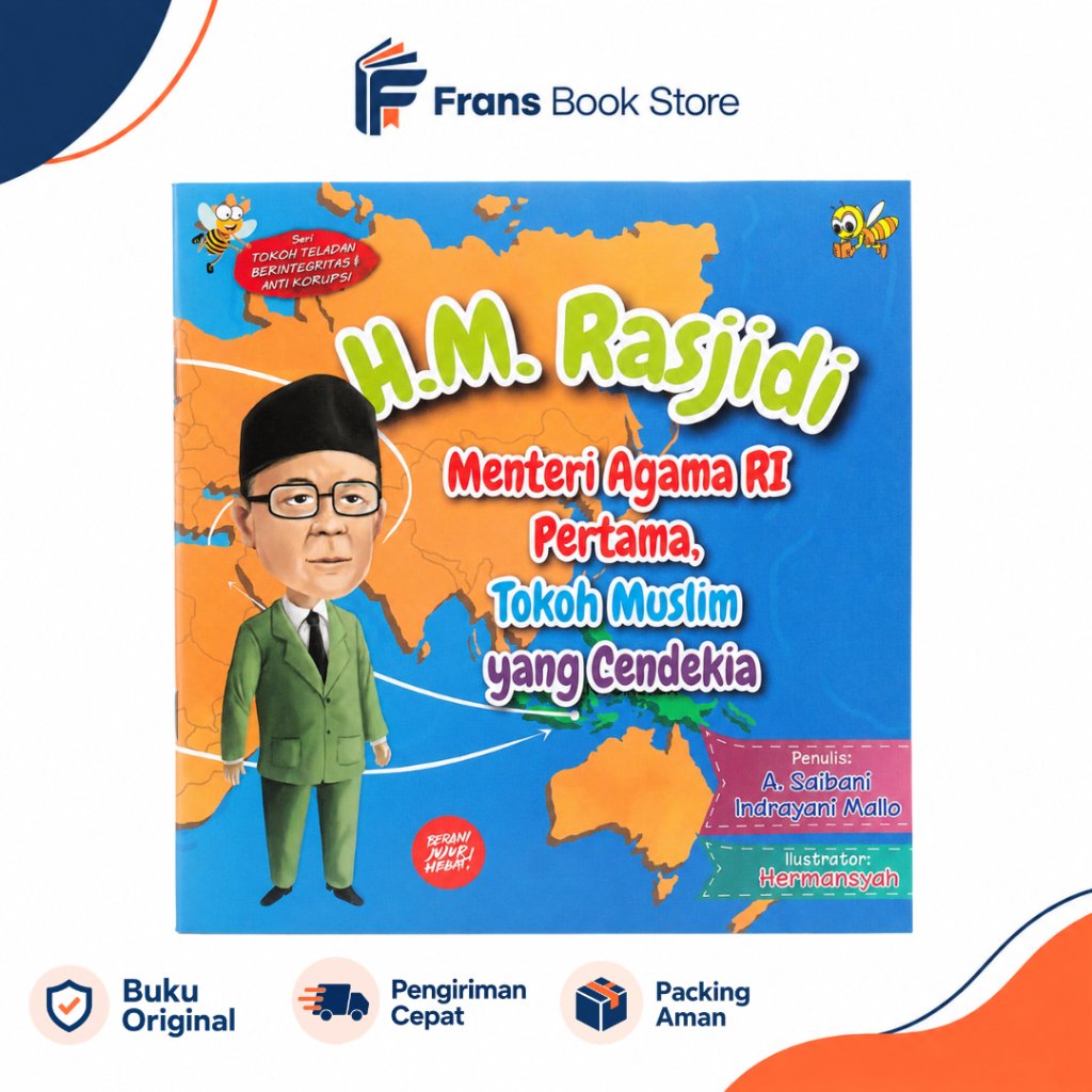 HM Rasjidi Buku Tokoh Indonesia Anak | Full Color TK SD | Menteri Agama RI Pertama & Tokoh Muslim Ce